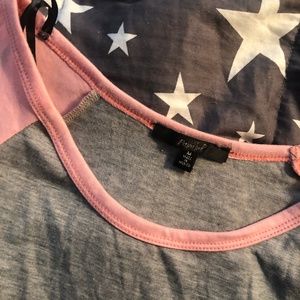 Papaya Tops - Pink Grey 3/4 Sleeve Shirt Top Papaya Tops - Pink Grey 3/4 Sleeve Shirt Top